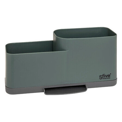 Dozownik na mydło z organizerem NEO2 zielony 5five simply smart do łazienki nowoczesny