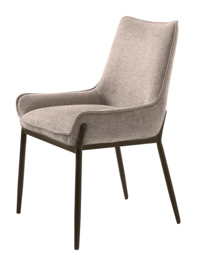 Krzesło tapicerowane Calgary do jadalni z podłokietnikami piaskowe