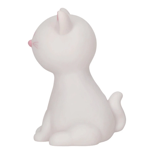 Lampka nocna do pokoju dziecka Cat Night biała nowoczesna przenośna LED z regulacją koloru Intesi