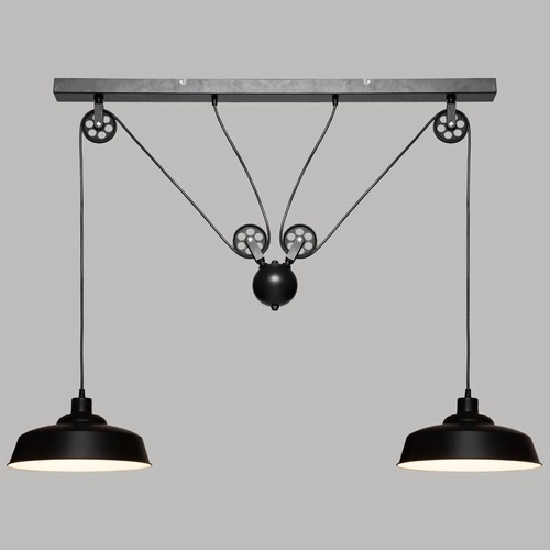 Lampa sufitowa wisząca Ezio czarna metalowa regulowana do salonu kuchni lub nad stół