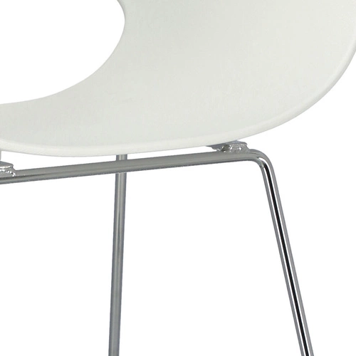 Stołek barowy Shell biały glamour