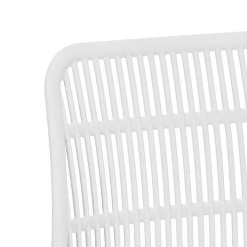 Krzesło Klaus białe do jadalni i kuchni skandynawskie z tworzywa łatwe w czyszczeniu Simplet