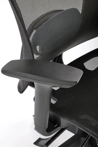 Lagot nowoczesny fotel biurowy ergonomiczny czarny z zagłówkiem i regulacją do biura