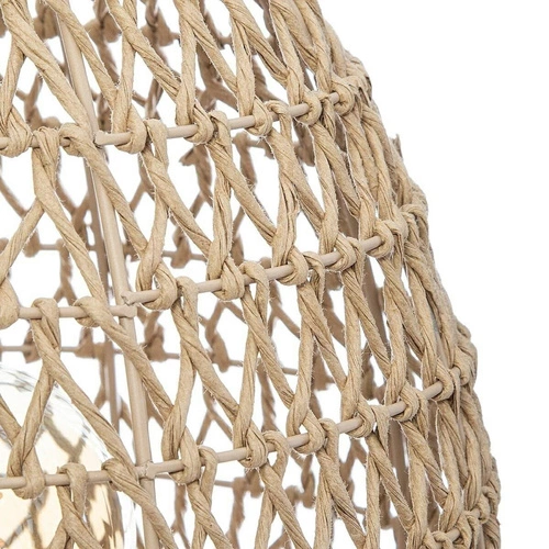 Lampa stołowa Etel Atmosphera 35cm skandynawska z drewnianą podstawą do sypialni i salonu