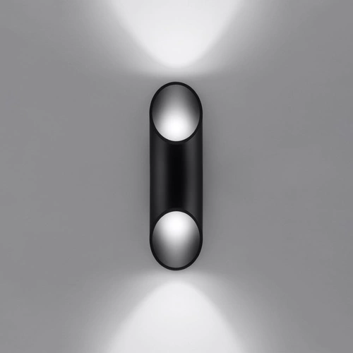 Kinkiet ścienny Penne 30 cm czarny nowoczesny aluminiowy do salonu i sypialni Sollux