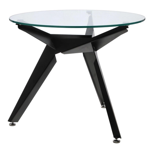 Stół Troy 90cm transparentny/ czarny      outlet