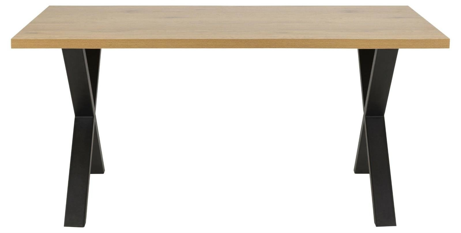 Stół Wales Cross 160x90 naturalny/czarny loftowy