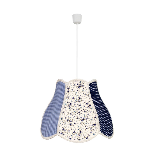 Lampa wisząca Zuza 35 różowa z tkaniny do sypialni lub pokoju dziecięcego nowoczesna