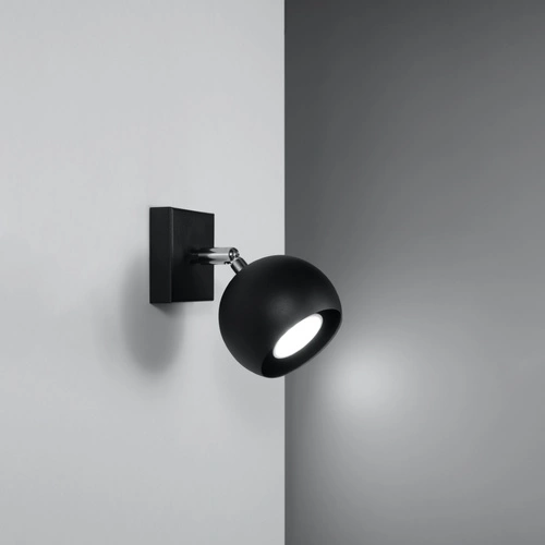 Kinkiet ścienny OCULARE czarny nowoczesny metalowy do salonu i sypialni Sollux Lighting