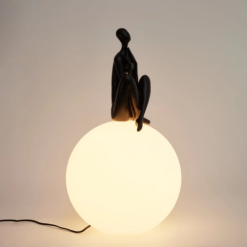 Lampa stołowa WOMAN-3 czarna nowoczesna do salonu i sypialni Step into Design 35 cm