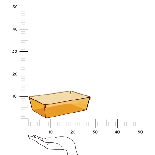 Pudełko do przechowywania Galia           transparentne żółte