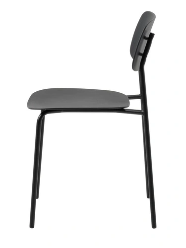 Krzesło Kirkland do jadalni i kuchni nowoczesne czarne sztaplowane