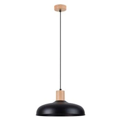 Lampa wisząca INDY czarna skandynawska do salonu i nad stół 38 cm SOLLUX LIGHTING