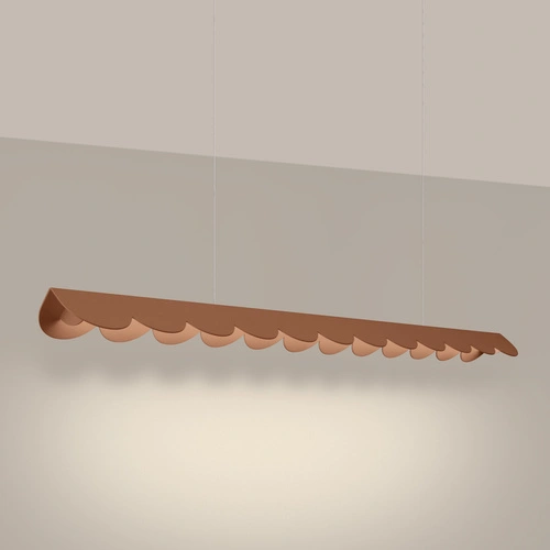 Lampa wisząca BISCUIT mocca LED nad stół nowoczesna 131 cm