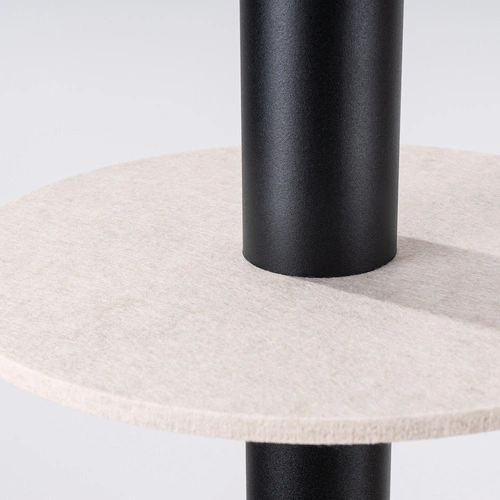 Lampa wisząca PELTA 1 nowoczesna czarna beżowa do salonu i jadalni 30 cm