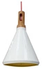 Lampa wisząca Robinson 26 1x60W E27  biały / wnętrze żółte