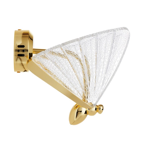 Nowoczesny kinkiet LED BEE Step into Design złoty 18 cm do sypialni i salonu