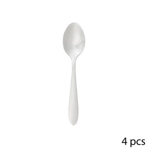 Zestaw łyżeczek do kawy Nevis 5five simply smart, stal nierdzewna, srebrne, nowoczesne, 4 sztuki