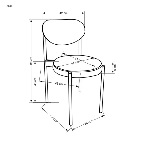 Krzesło tapicerowane welurowe Camile szare do jadalni i salonu nowoczesne na czarnych nogach