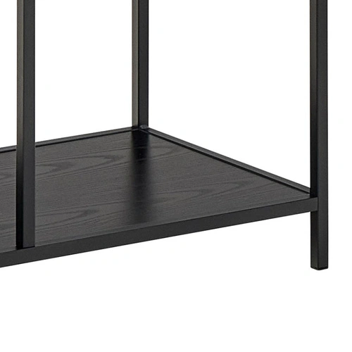 Regał metalowy Seaford II loftowy czarny na książki 77 cm Actona