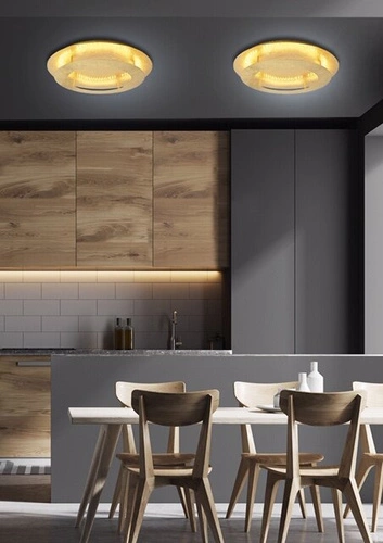 Plafon LED okrągły Merle 50 cm złoty nowoczesny do salonu i sypialni CANDELLUX