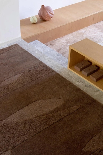 Dywan wełniany nowoczesny Decor Scape Bear Brown 160x230 do salonu i sypialni łatwoczyszczący