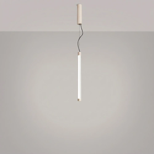 Lampa wisząca TRANG beżowa LED regulowana nad wyspę do kuchni