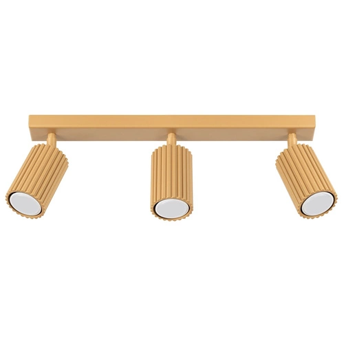 Plafon sufitowy KARBON 3L złoty glamour z ruchomym kloszem do salonu i sypialni SOLLUX