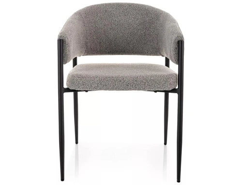 Krzesło Kapia szare z podłokietnikami do jadalni i salonu nowoczesne