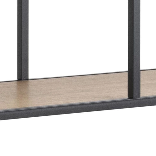 Regał na książki Seaford XIV industrialny metalowy z półkami dąb i czarny do salonu 135 cm