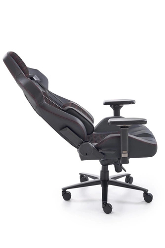 Fotel gamingowy Zargor czarny ergonomiczny skórzany obrotowy z zagłówkiem do biurka