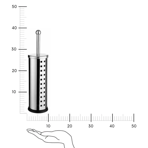 Szczotka do wc Cube stal nierdzewna srebrna nowoczesna do łazienki 5five simply smart