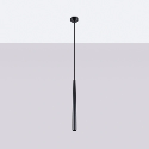 Lampa wisząca BLISS 1 czarna nowoczesna regulowana do salonu i jadalni nad stół