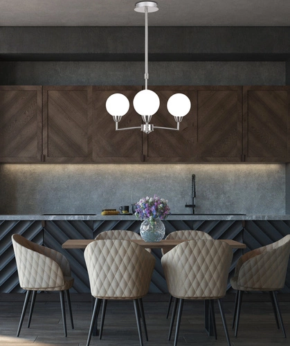 Logos nowoczesna lampa wisząca kula szklana 3-punktowa do salonu i sypialni