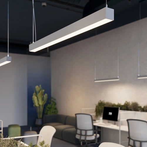 Lampa wisząca PINNE 200 LED szara minimalistyczna do salonu nad stół 200 cm Thoro