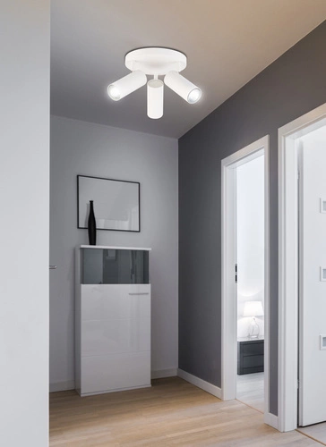 Plafon sufitowy Colly biały nowoczesny okrągły do salonu i sypialni 3xGU10 37cm