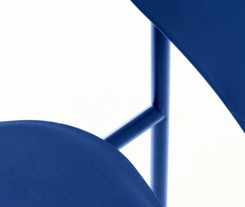 Krzesło Kirkland do jadalni i kuchni nowoczesne kobaltowe sztaplowane