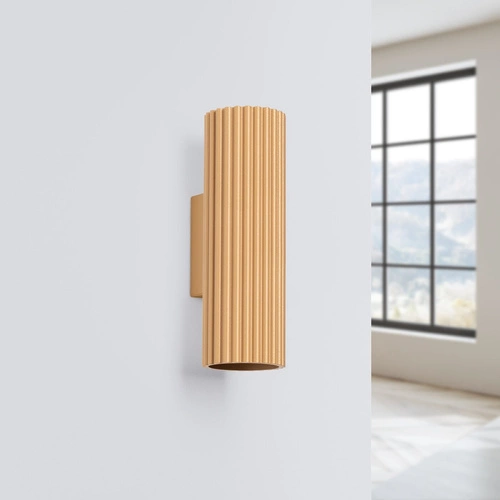 Kinkiet ścienny KARBON 20 złoty nowoczesny świeci góra dół glamour do salonu i sypialni SOLLUX