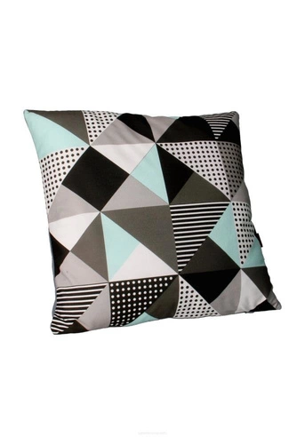 Poduszka dekoracyjna welurowa antyalergiczna MELANGE MINT do salonu 40x40 cm