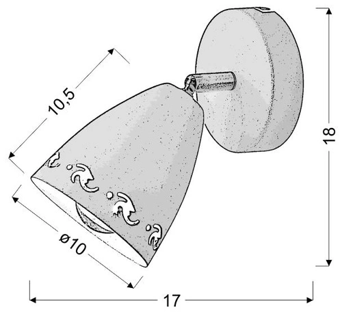 Kinkiet Coty 1x40W E14 biały mat