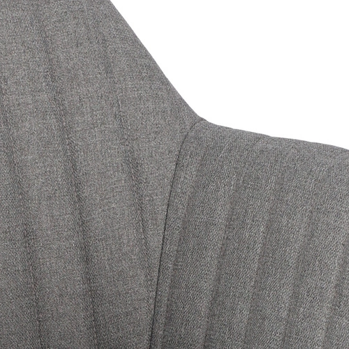 Krzesło tapicerowane Emilia szare z podłokietnikami do jadalni i salonu skandynawskie Actona