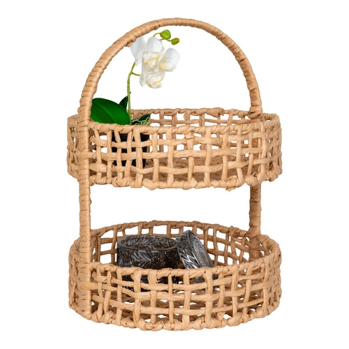 Organizer Anadia kosz dekoracyjny boho z uchwytem z papieru do salonu 39 cm