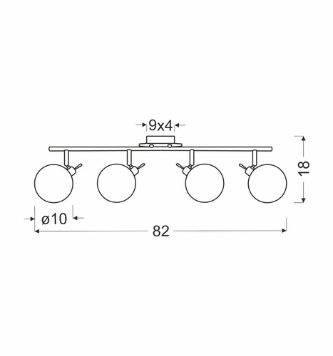 Lampa sufitowa Lentini nowoczesna złota 4-punktowa szkło bursztyn do salonu i sypialni