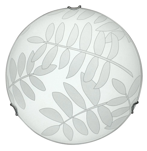 Plafon sufitowy Letycja 30 cm biały szklany okrągły do salonu, kuchni, sypialni