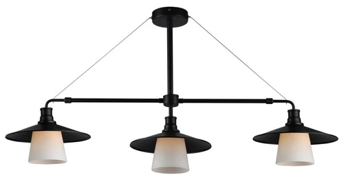 Lampa wisząca Loft 3-punktowa czarna szklana do salonu i nad stół CANDELLUX