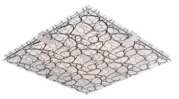 Plafon LED kwadratowy Fiera 31x31 biały szklany do salonu, kuchni i sypialni