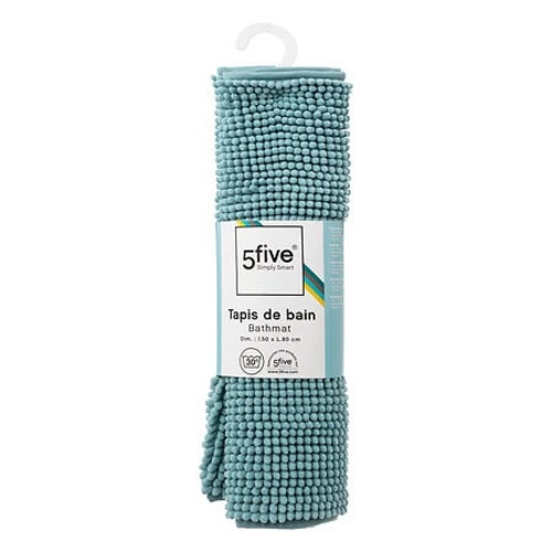 Dywanik łazienkowy niebieski Chenille 80x50 cm poliester klasyczny do prania 5five simply smart