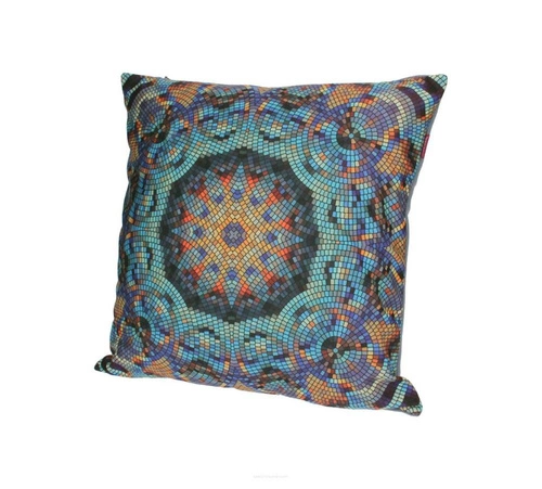 Poduszka dekoracyjna welurowa Hypno antyalergiczna do salonu i sypialni multikolor