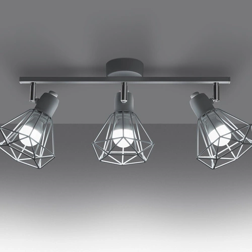 Plafon sufitowy nowoczesny ARTEMIS 3 biały metalowy z ruchomym kloszem do salonu SOLLUX