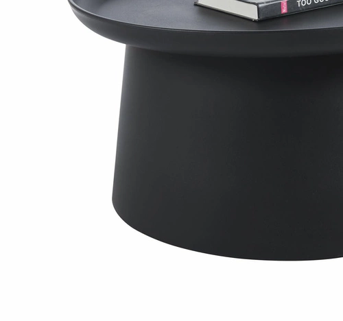 Stolik kawowy okrągły Xena 70 cm czarny nowoczesny skandynawski do salonu Intesi